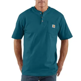 Carhartt Men's Stream Blue S/S Workwear Henley