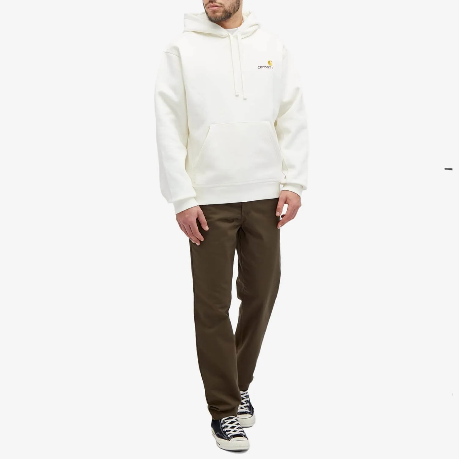 Carhartt Wip American Script Crew Sweat Hoodie, white