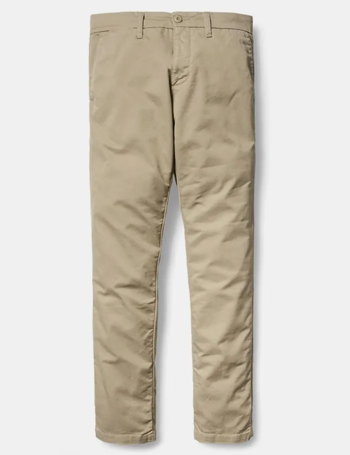 Carhartt-WIP Sid Pant Chino (Slim) - Khaki Leather Rinsed