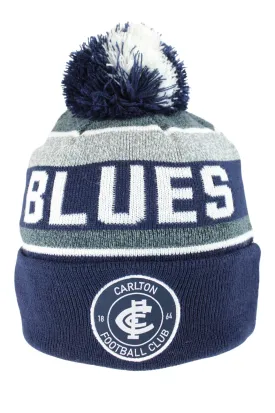 Carlton Blues Tundra Pom Pom Beanie