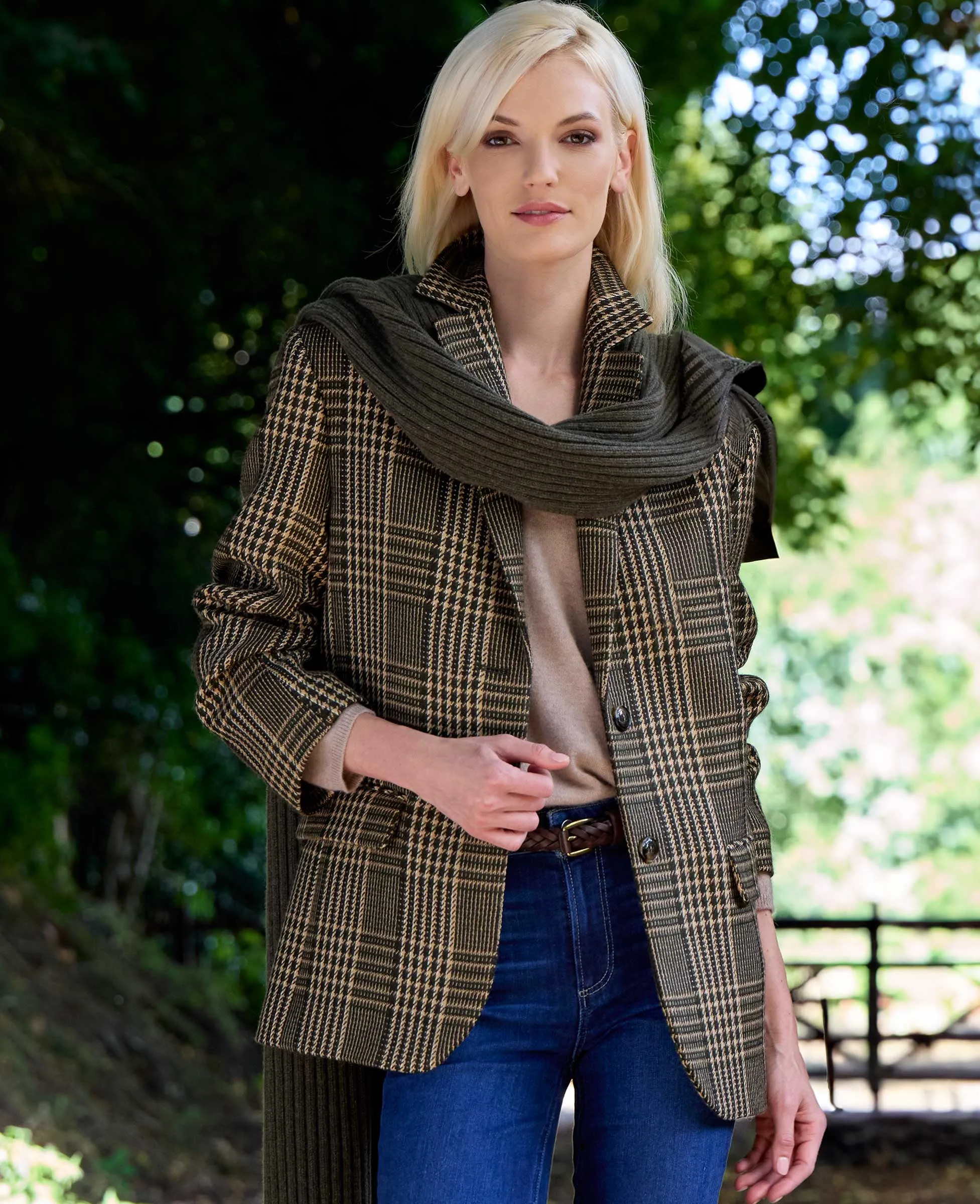 Carol Oversized Check Blazer