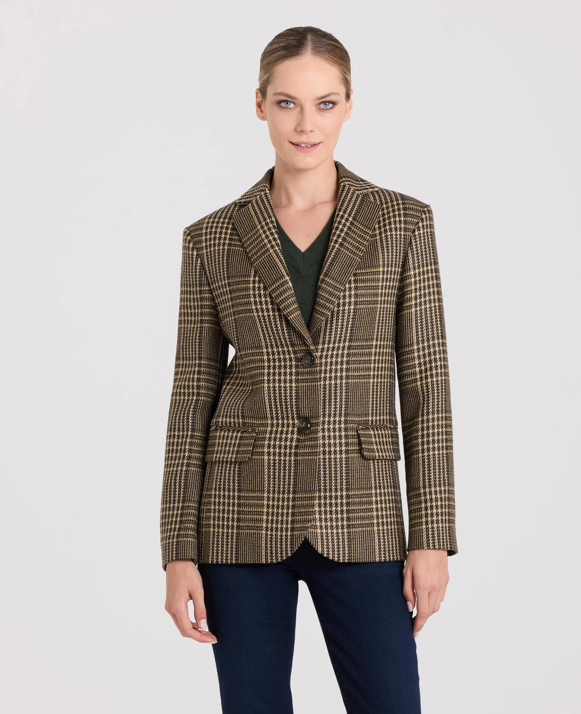 Carol Oversized Check Blazer