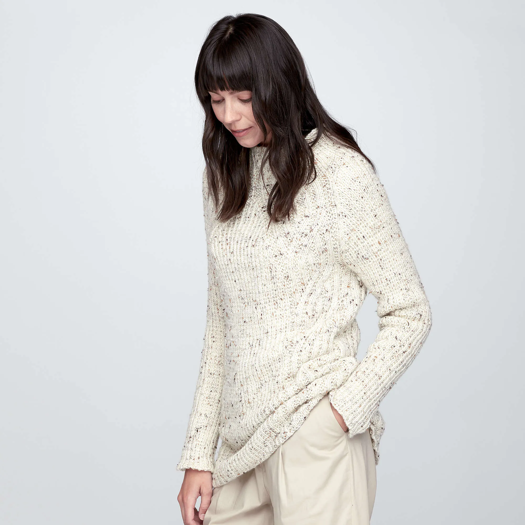 Caron Textured Shifts Knit Sweater