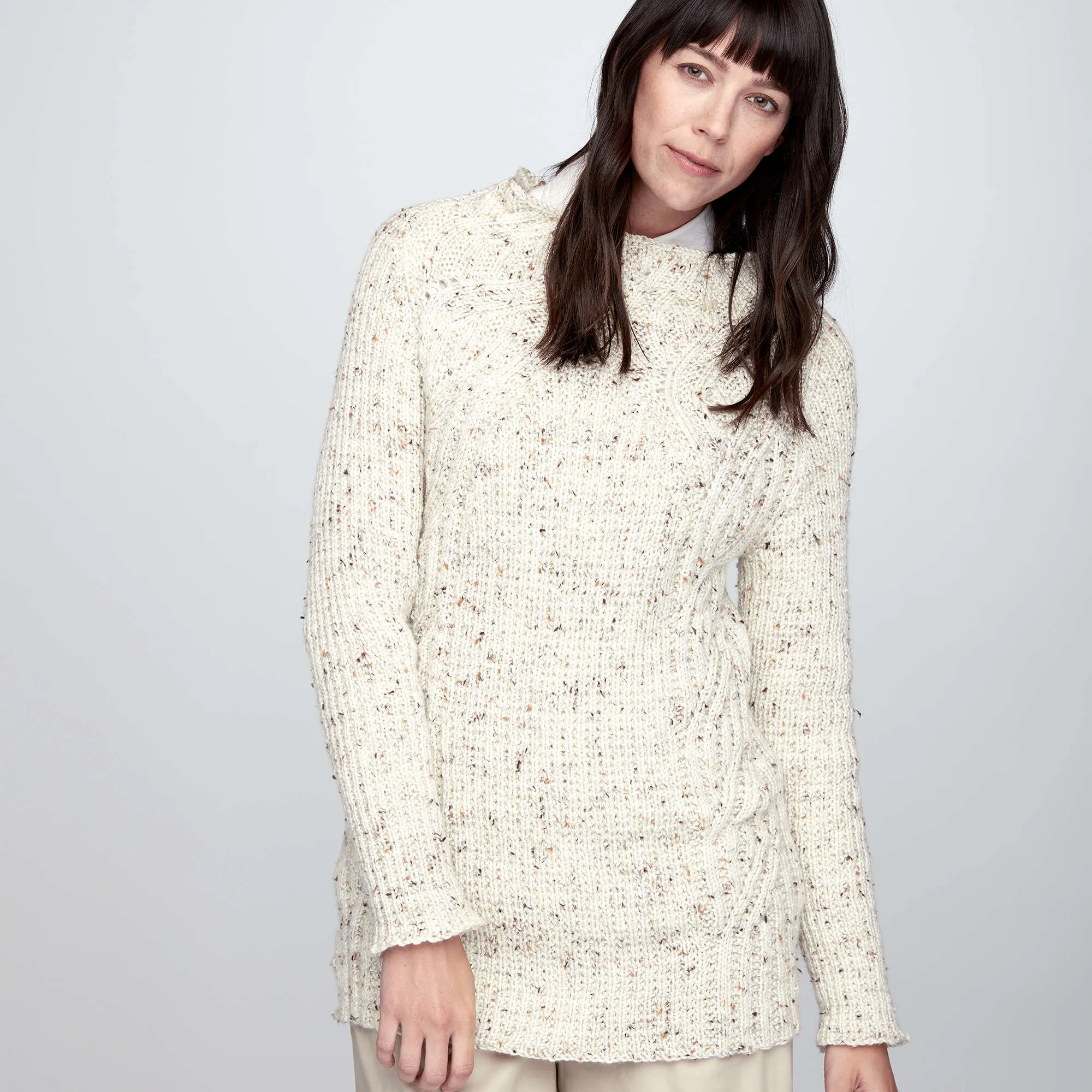 Caron Textured Shifts Knit Sweater