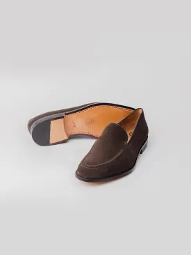 Carter Tassel-less Loafer - Dark Brown Suede