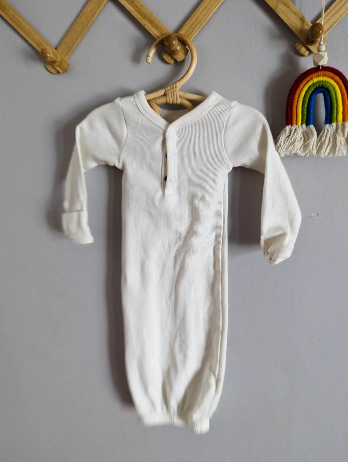 Carter's Little Planet Organic Cotton Ribbed Sleeper Gown (NB)