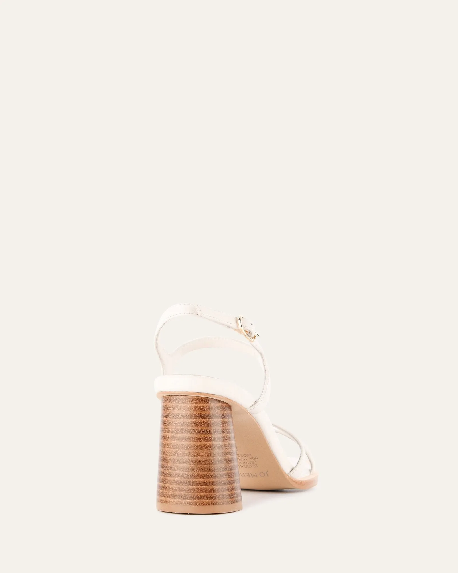 CASEY HIGH HEEL SANDAL OFF WHITE LEATHER