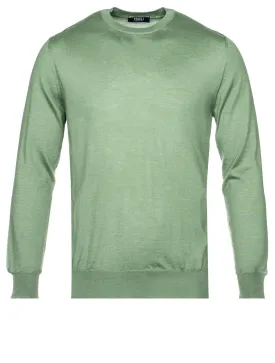 Cashmere & Silk Crew Neck Green