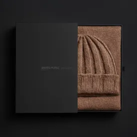 Cashmere Beanie & Scarf Set - Chestnut