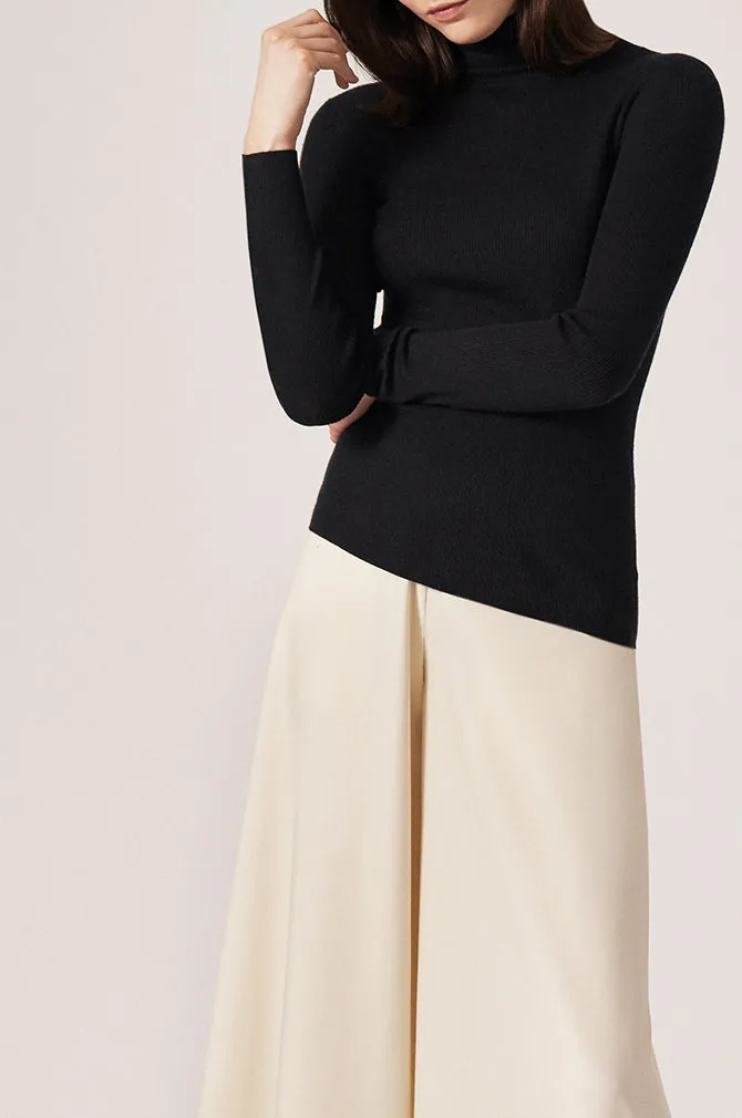 CASHMERE / SILK RIB TURTLENECK