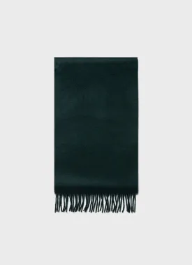 Cashmere Woven Scarf in Dark Green