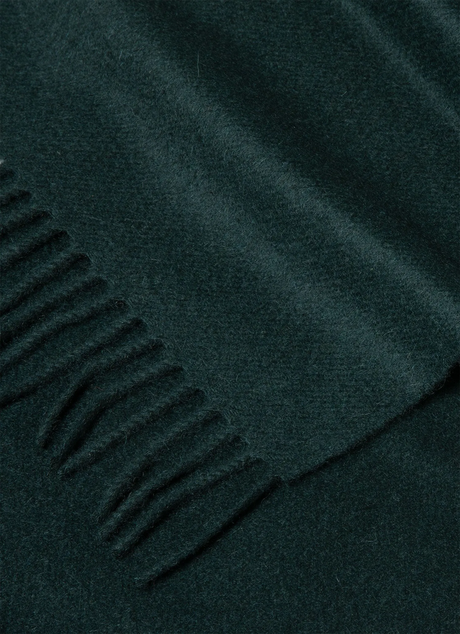 Cashmere Woven Scarf in Dark Green