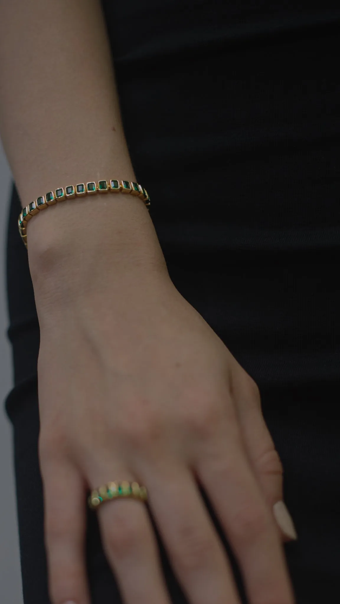 Cassidy Bracelet Emerald 18K Gold Vermeil