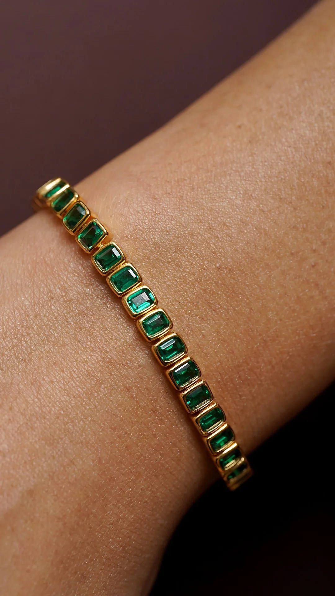 Cassidy Bracelet Emerald 18K Gold Vermeil