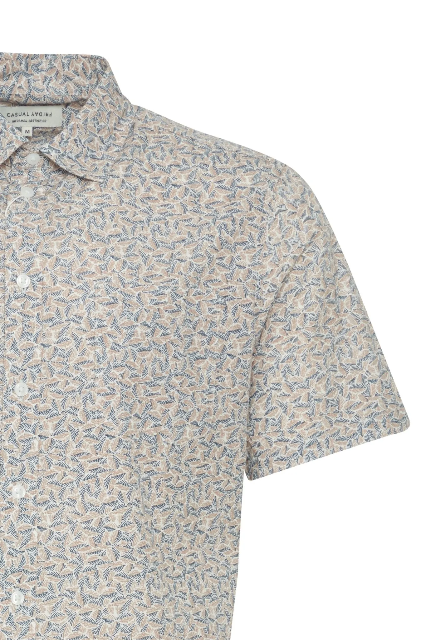 CASUAL FRIDAY - CFAnton SS AOP Leaves shirt - 20505069