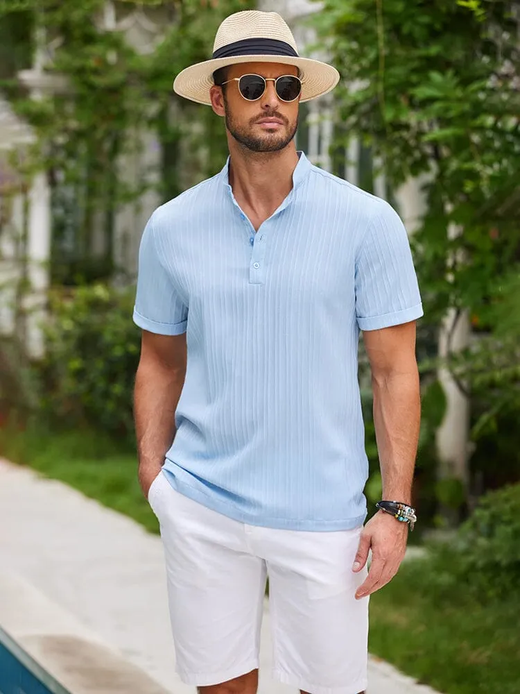 Casual Textured Henley T-Shirt (US Only)