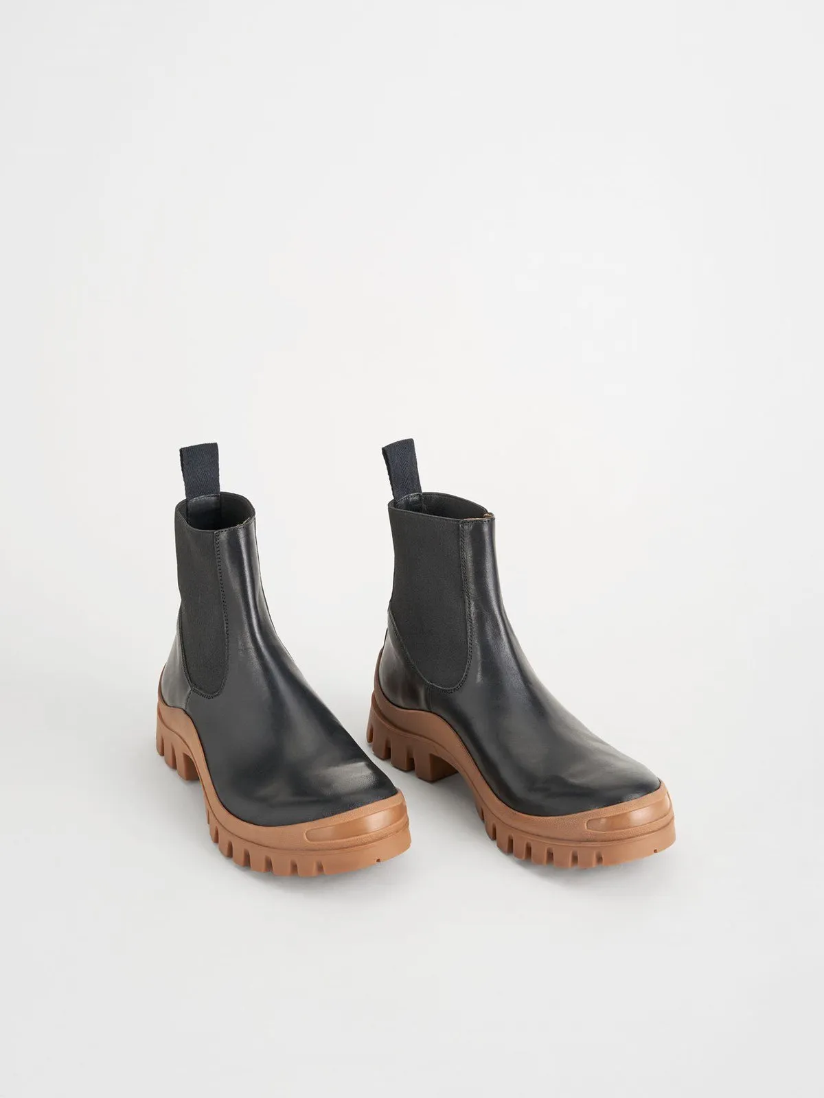 Catania Black Terra Chunky Ankle Boots