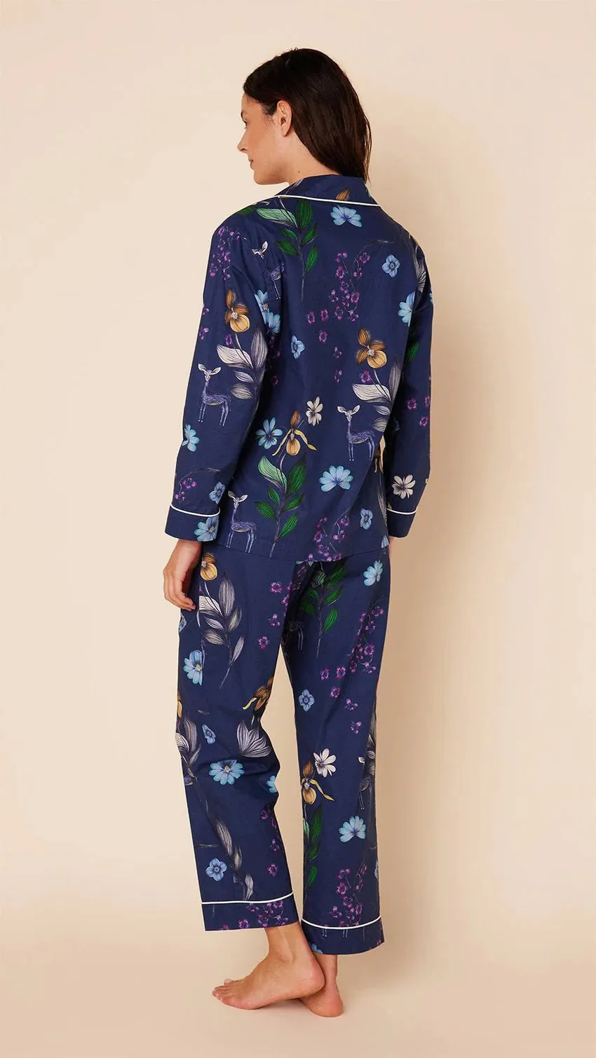 CAT'S PAJAMAS - DEERLY LUXE PIMA COTTON PAJAMAS