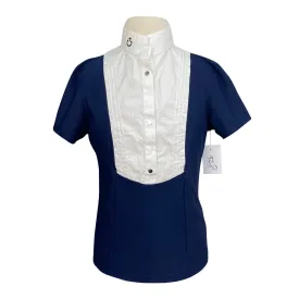 Cavalleria Toscana Bib Show Shirt in Navy/White - Children's 14