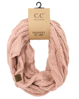 C.C. Cable Knit Infinity Scarf (More colors available) - Sf-800