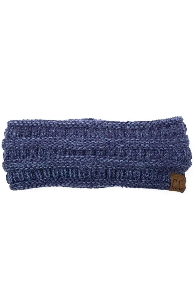 C.C HW826 - Soft Stretch Winter Warm Cable Knit Fuzzy Lined Ribbed Ear Warmer Headband