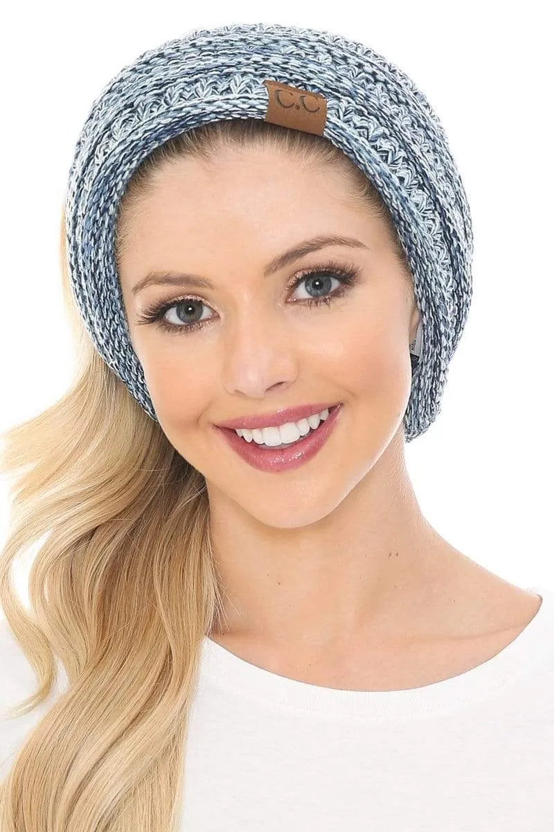 C.C HW826 - Soft Stretch Winter Warm Cable Knit Fuzzy Lined Ribbed Ear Warmer Headband