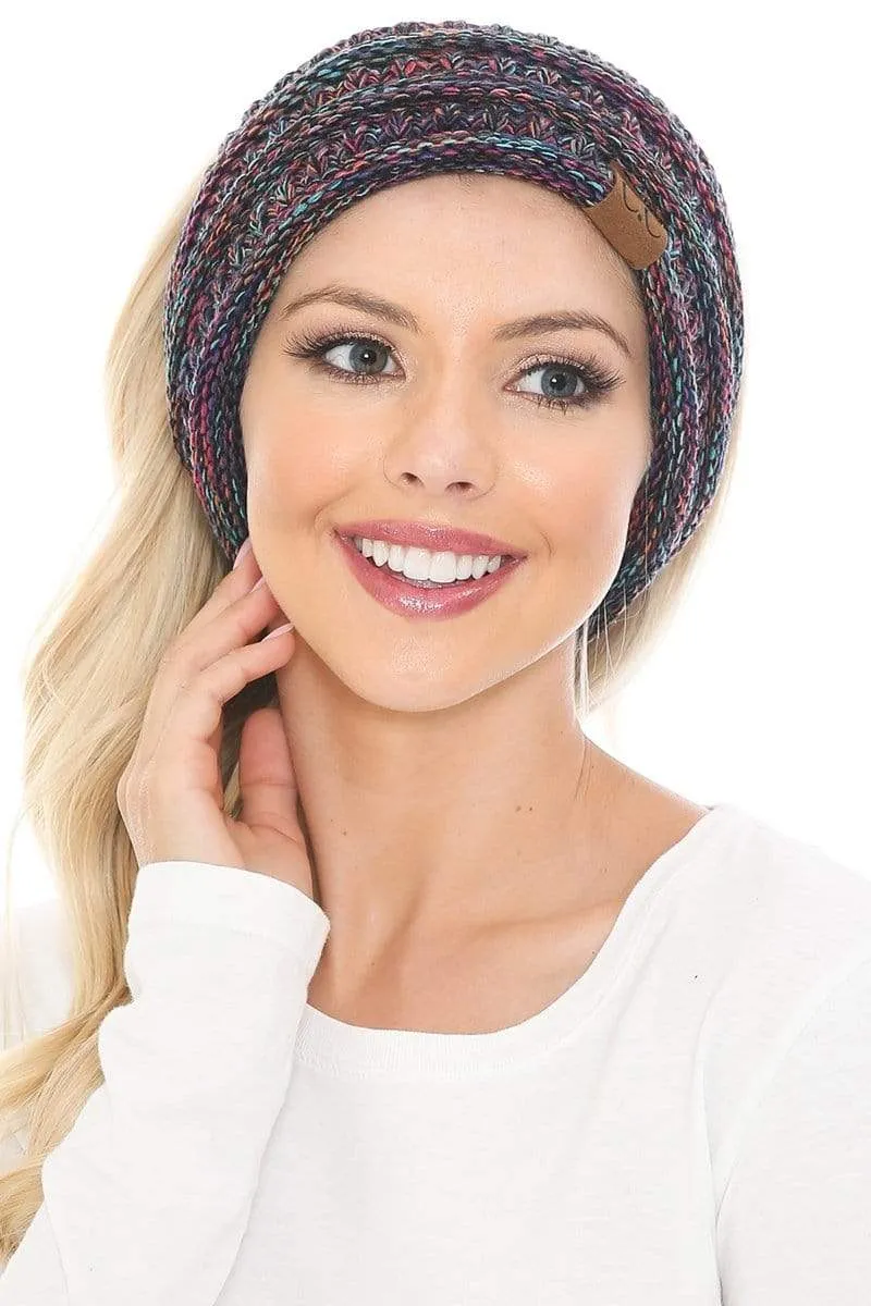 C.C HW826 - Soft Stretch Winter Warm Cable Knit Fuzzy Lined Ribbed Ear Warmer Headband