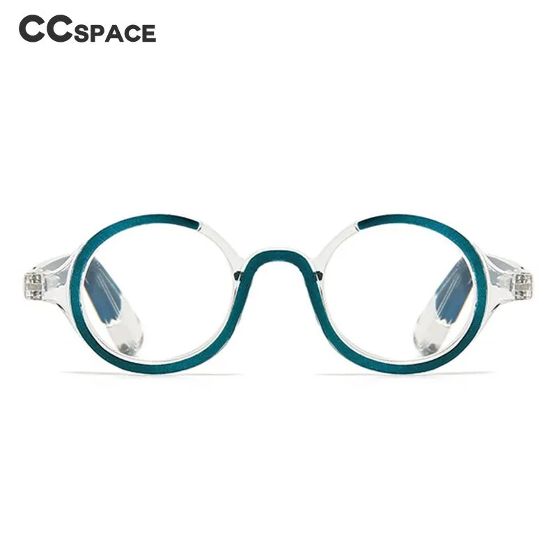 CCspace Women's Full Rim Round Acetate Hyperopic Reading Glasses 55299