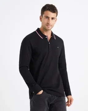 Celio Polo shirt Supima 100% cotton black