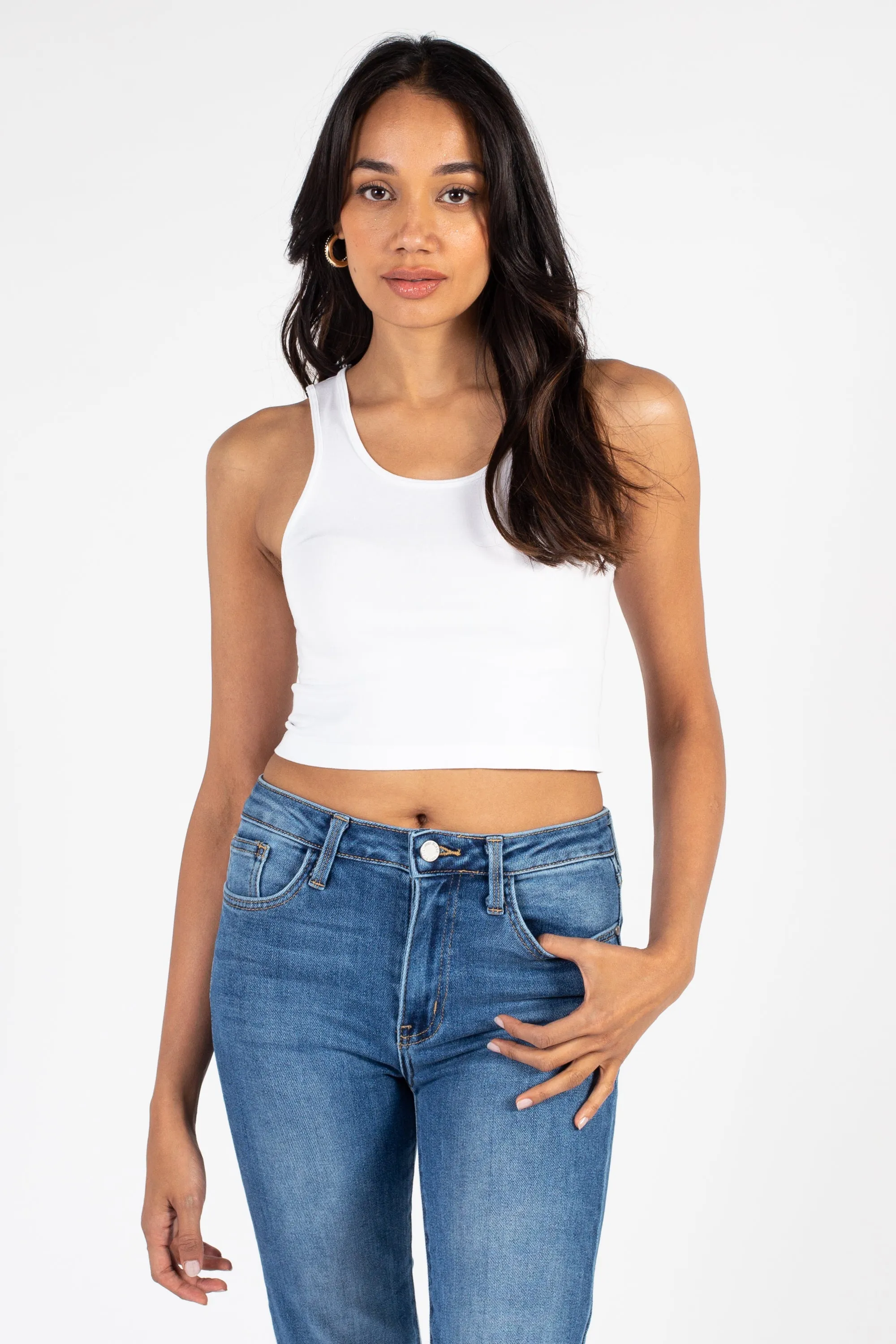 C'est Moi Bamboo Crop Tank Top