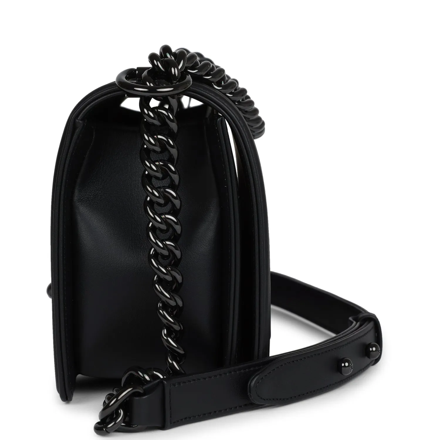 Chanel Medium Boy Bag SO Black Calfskin Black Hardware