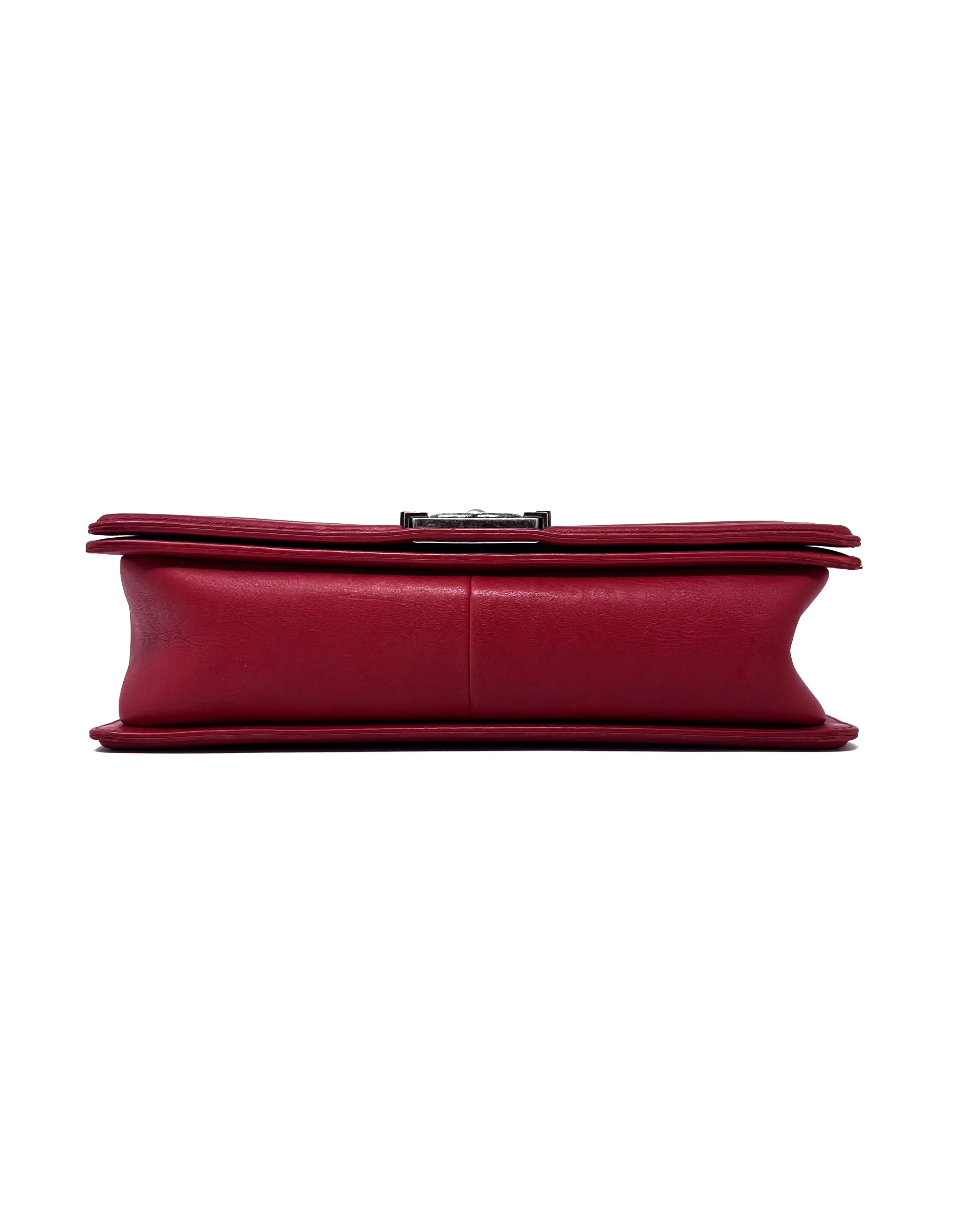 Chanel Red '13-'14 LG Calfskin 'Stitch Boy Bag'