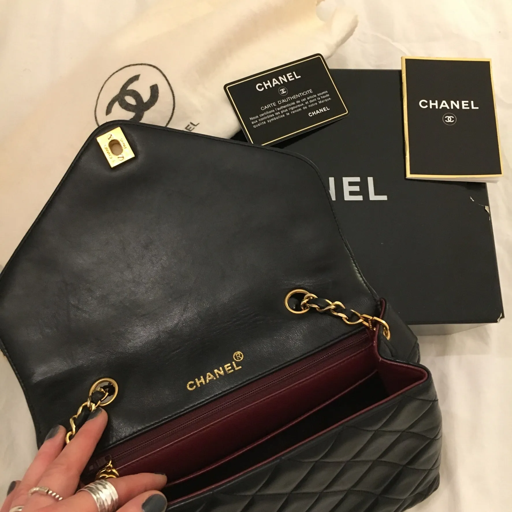 Chanel V-shaped flap