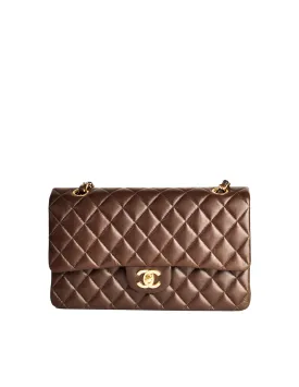 Chanel Vintage Chocolate Brown Quilted 2.55 Medium Classic Double Flap Bag