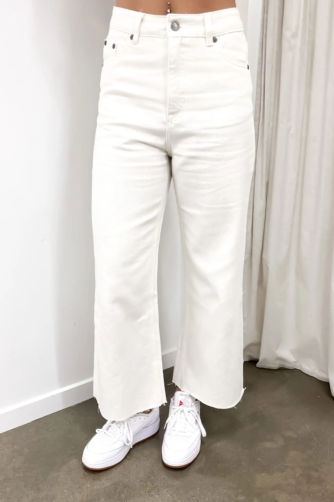 Charlie High Rise Wide Leg Jean Vintage White