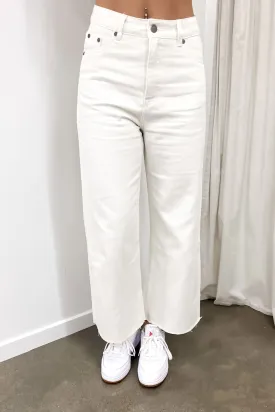 Charlie High Rise Wide Leg Jean Vintage White