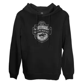 Charlotte Independence Mono Badge Fleece Pullover Hoodie - Black