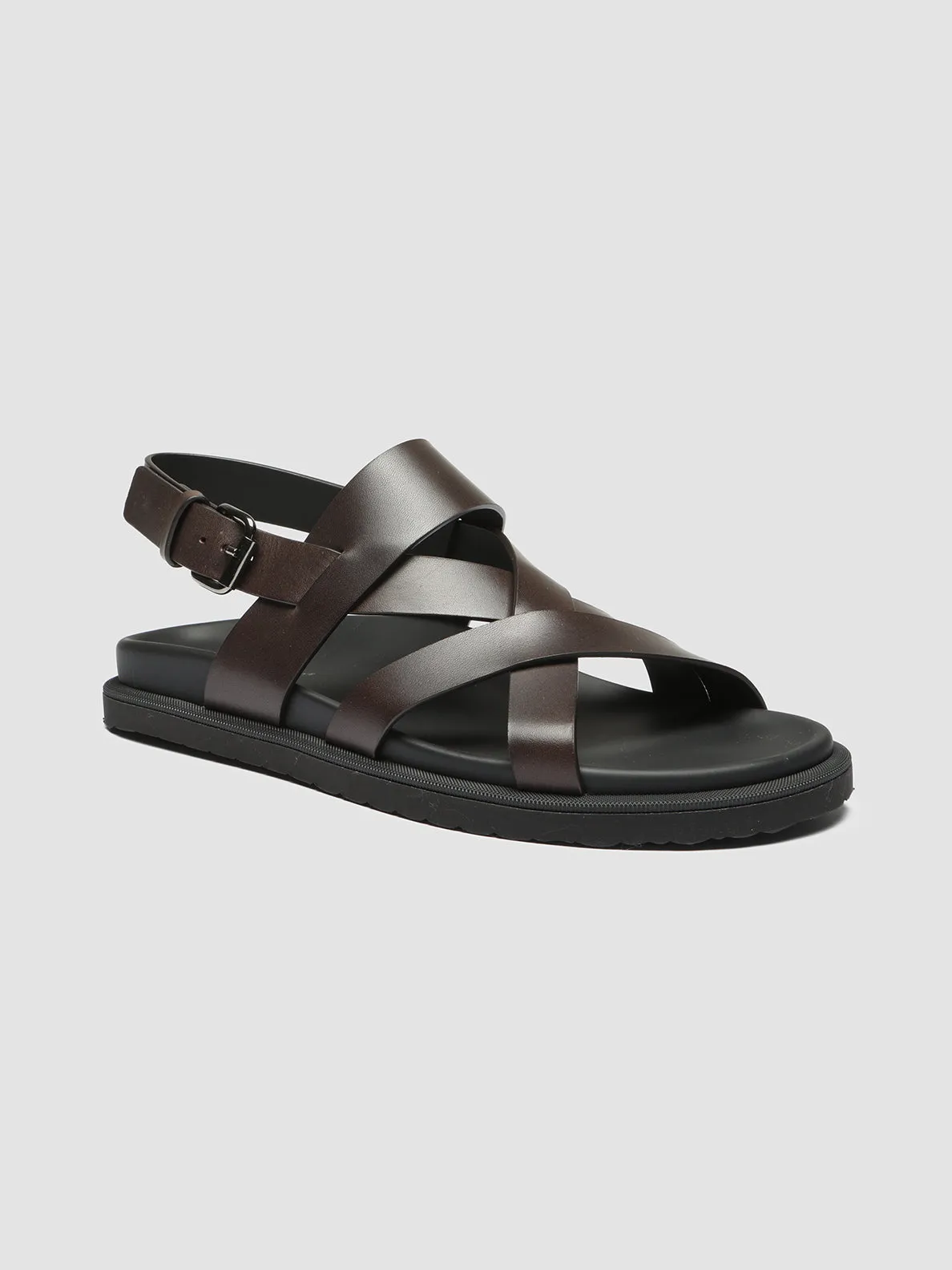 CHARRAT 002 - Brown Leather Sandals