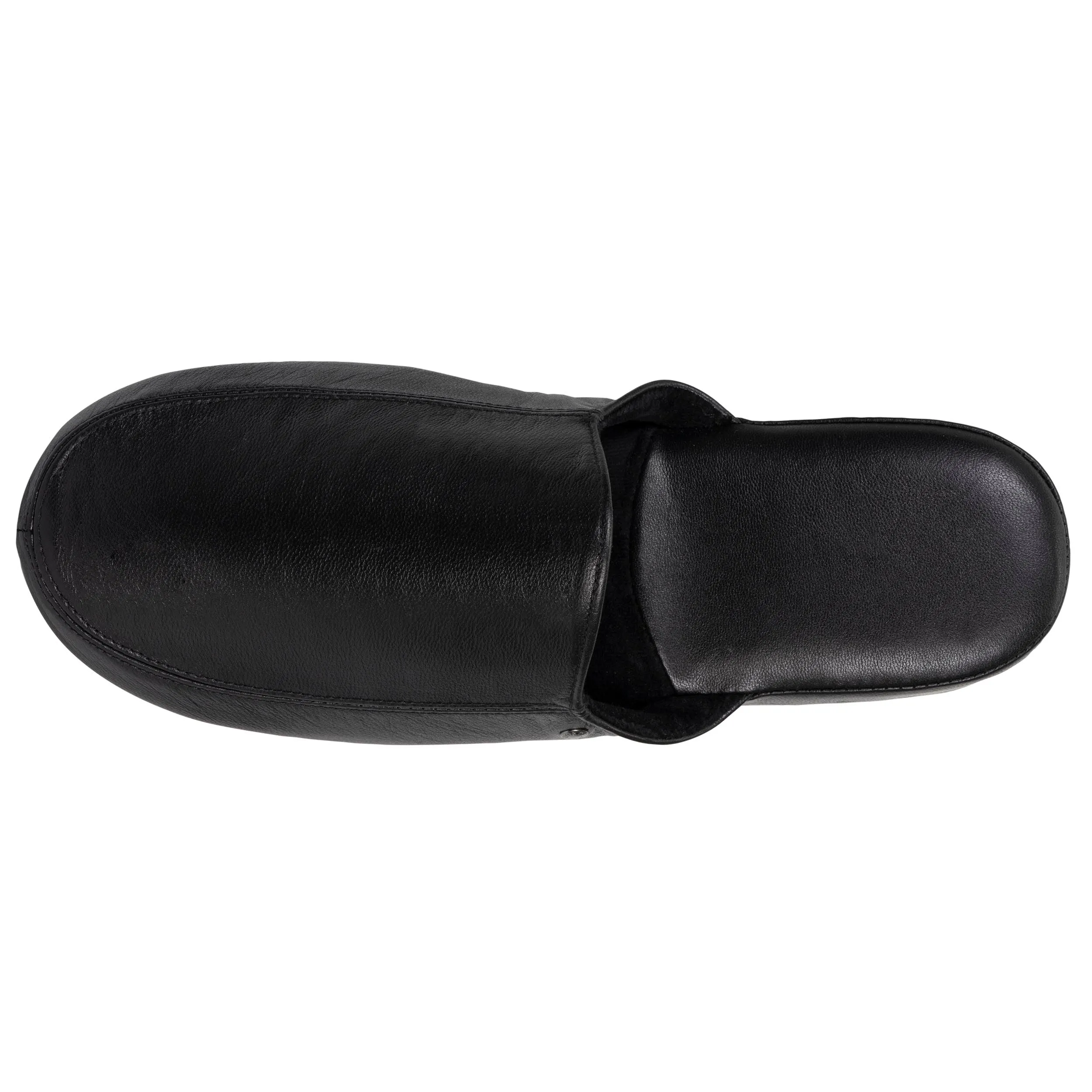 Chausson mules cuir Homme Noir