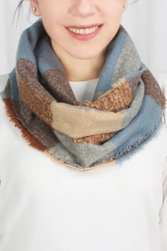 Check Pattern Infinity Scarf