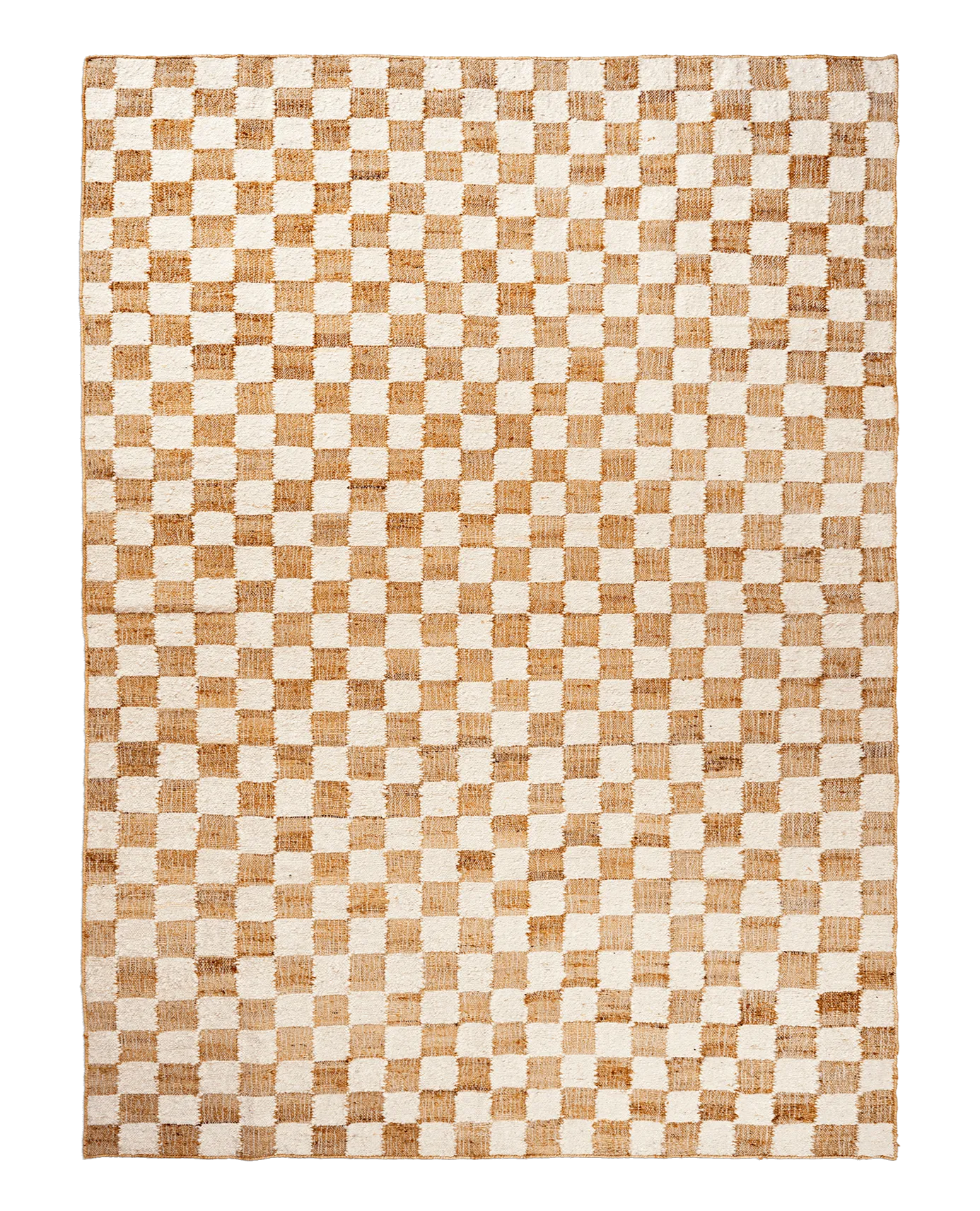 Check Wool Jute Rug - 200 x 300