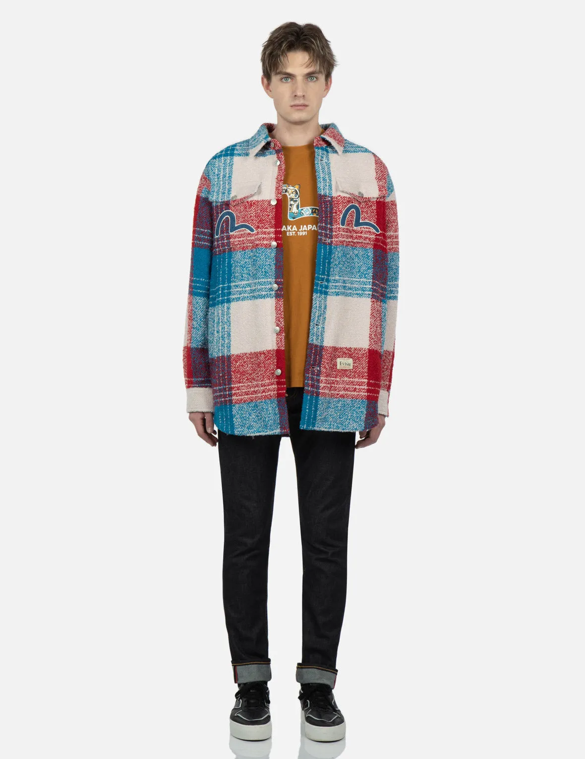 Checked Wool-mix Shirt Jacket