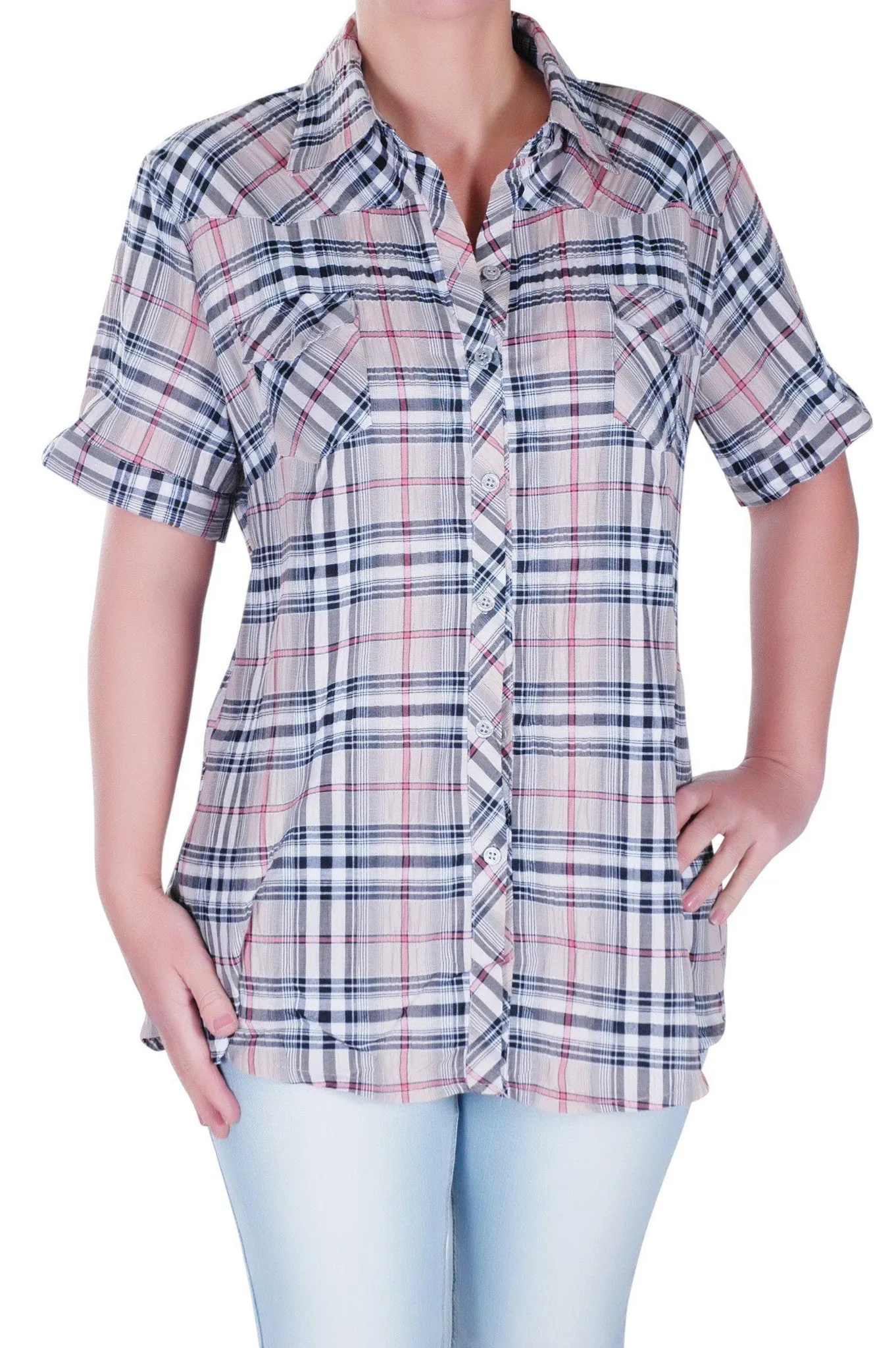 Checkered Plus Size Shirt