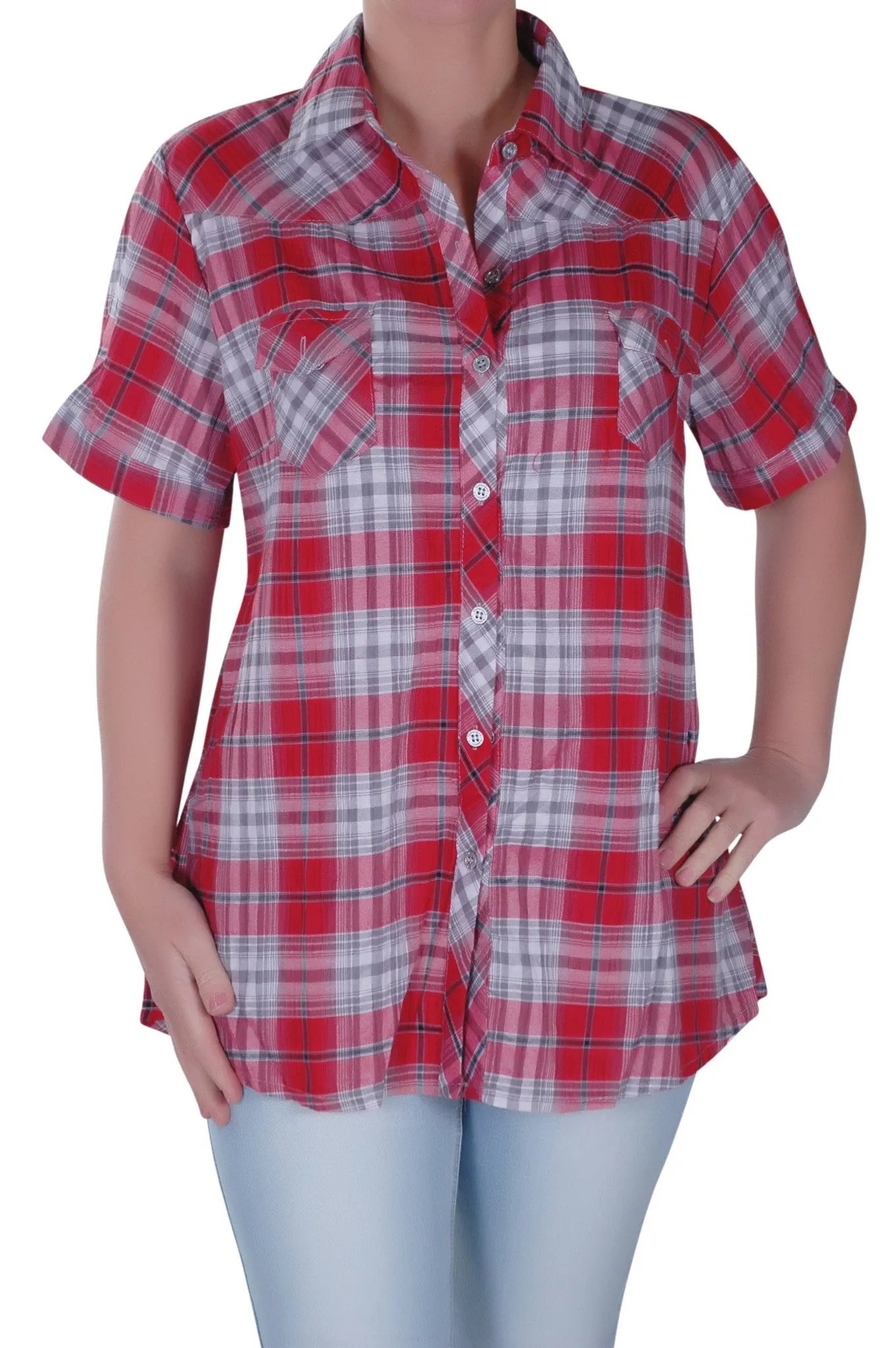 Checkered Plus Size Shirt