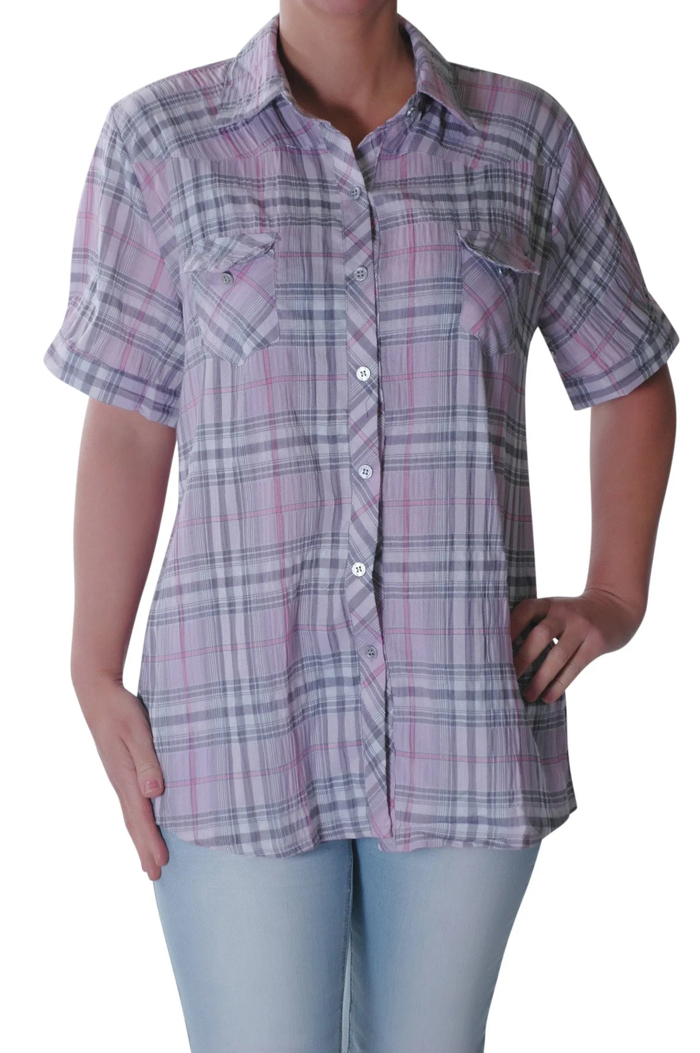 Checkered Plus Size Shirt