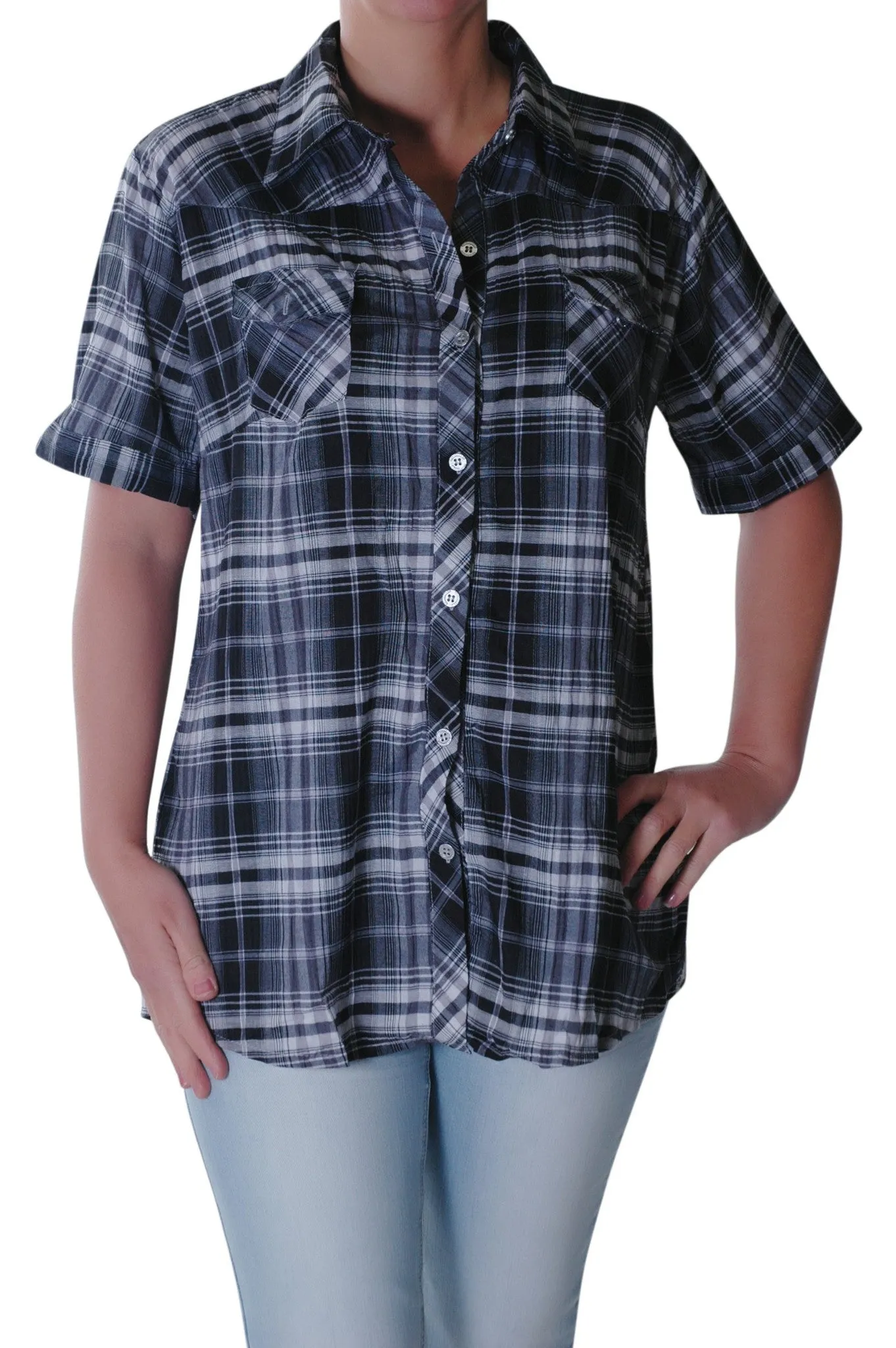 Checkered Plus Size Shirt