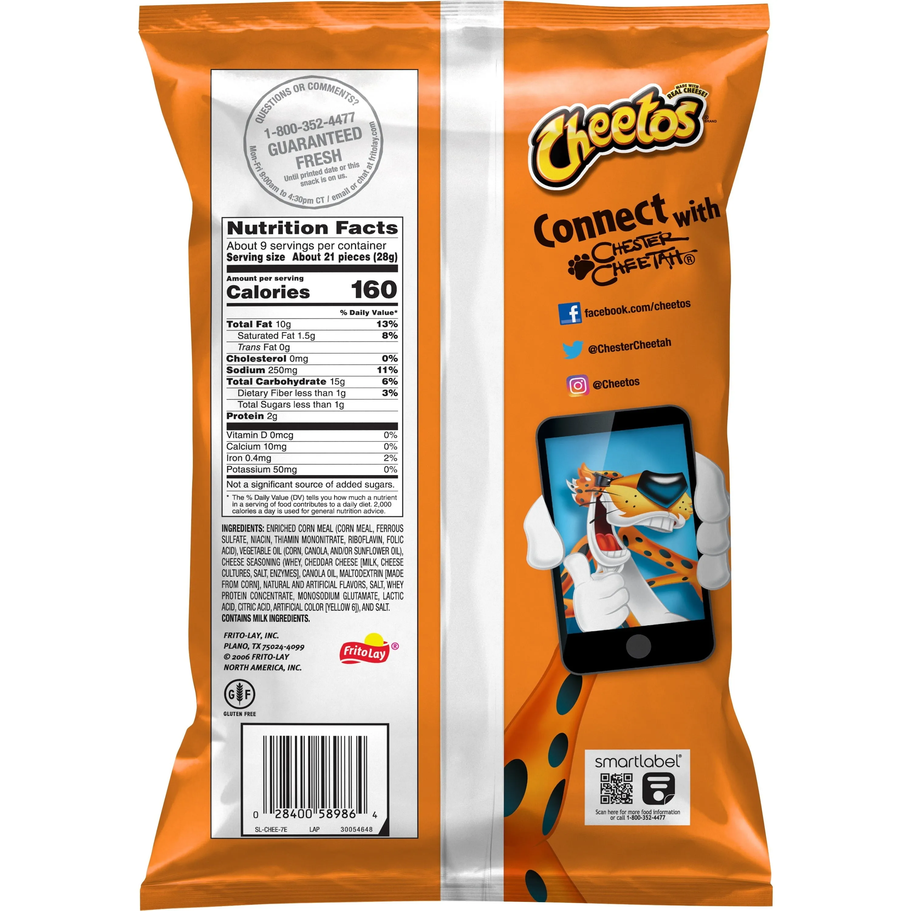 Cheetos Crunchy Cheese Flavored Snack Chips, 8.5 oz Bag