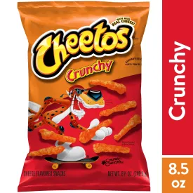 Cheetos Crunchy Cheese Flavored Snack Chips, 8.5 oz Bag