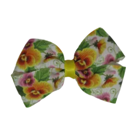 Cherish Hair Bow - Flower Garden 7.5cm