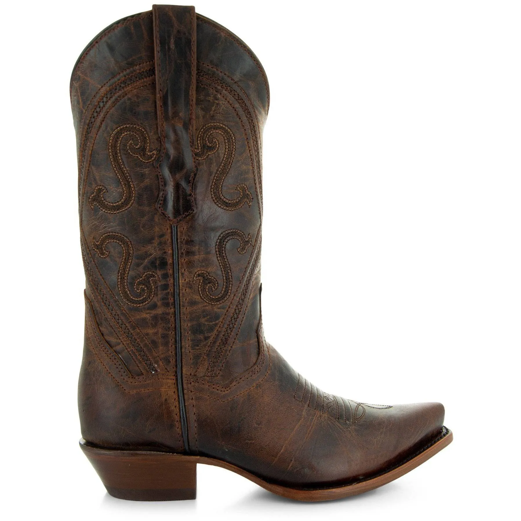 Cheyenne Cowgirl Boots | Women's Snipped Toe Leather Boots (M50041)